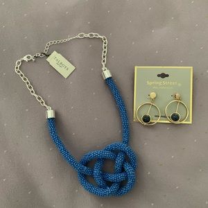 Talbots Blue Knot Necklace and Earrings from Nordstrom Rack Spring Street.
